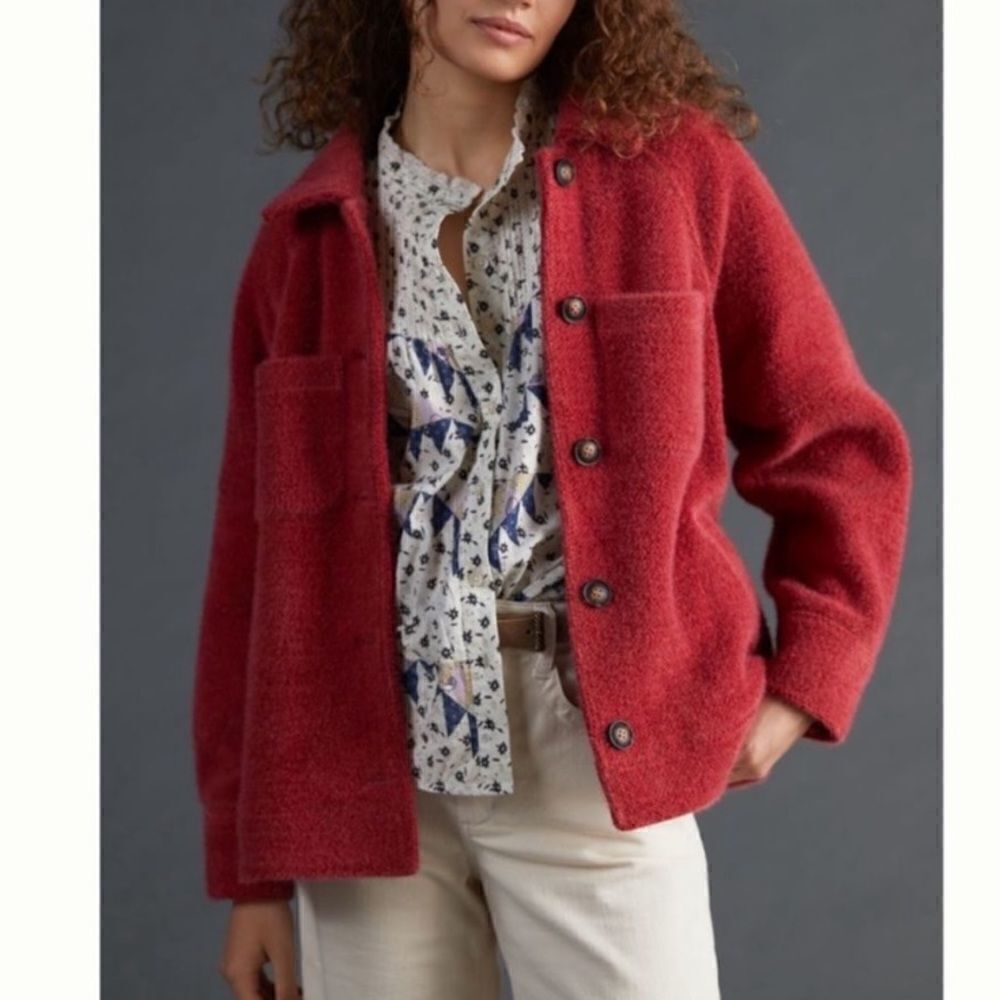 Houndstooth Shirt Jacket 